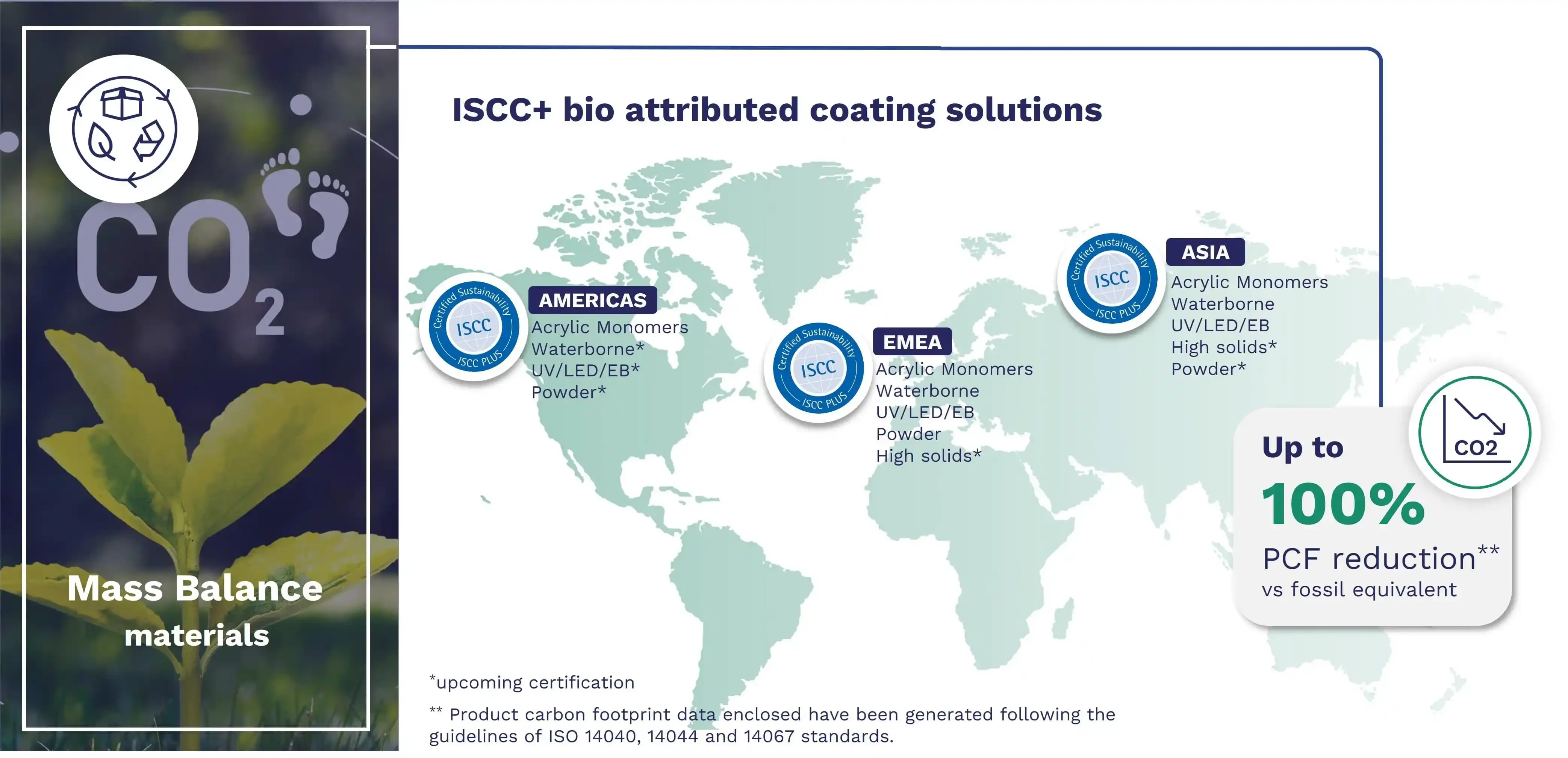 Mapping showing ISCC+-certified geographical areas